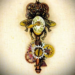 Steampunk key pendant